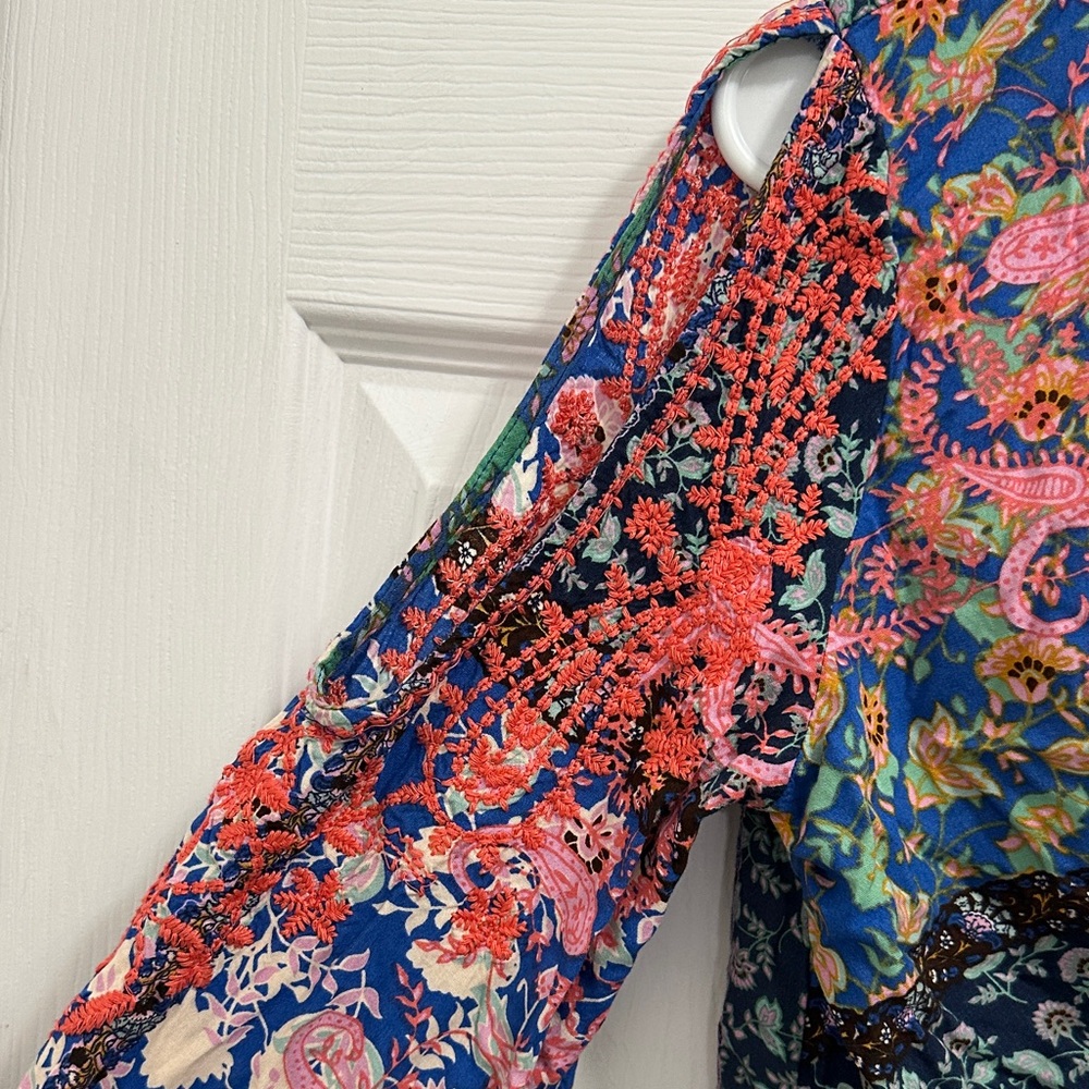 Selfie Leslie Multicolor Patchwork Embroidered Pe… - image 4